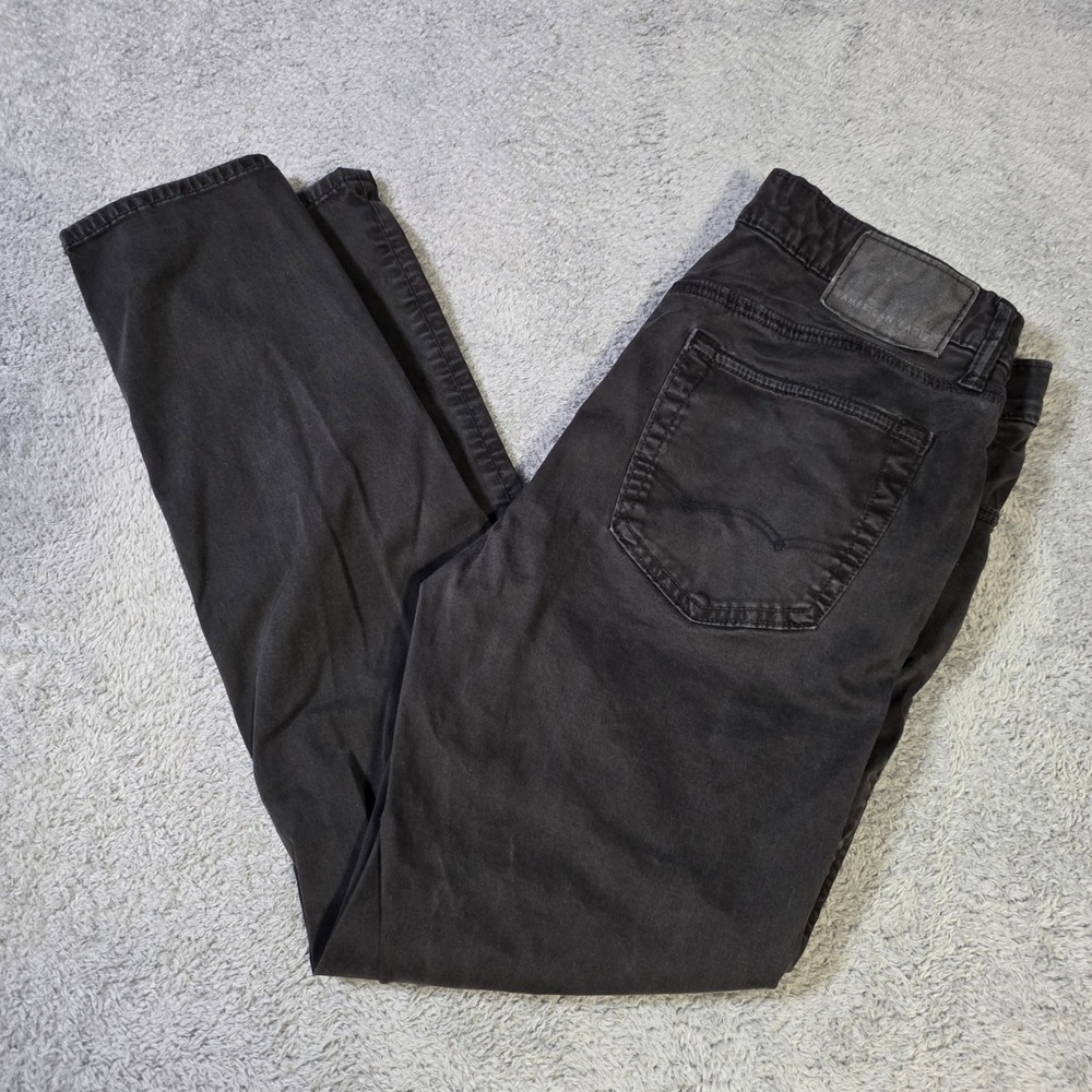 American Eagle Mens 32x32 Athletic Fit Pants Black Flex Stretch Tapered 2116